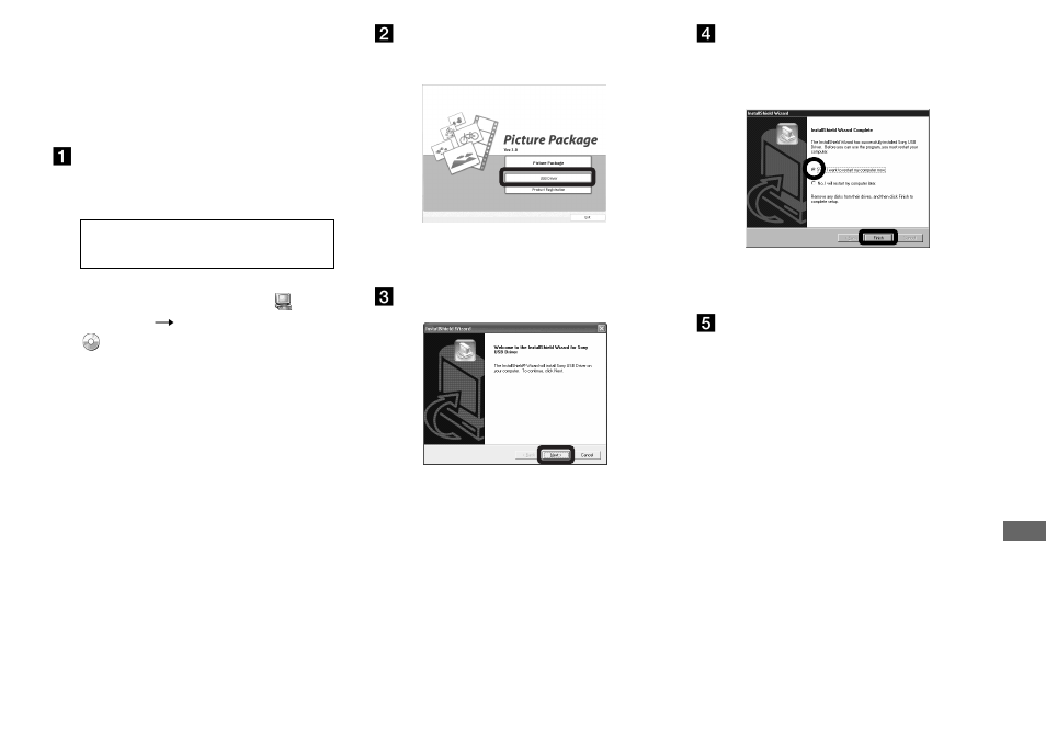 Installing the usb driver | Sony DSC-P93 User Manual | Page 85 / 132