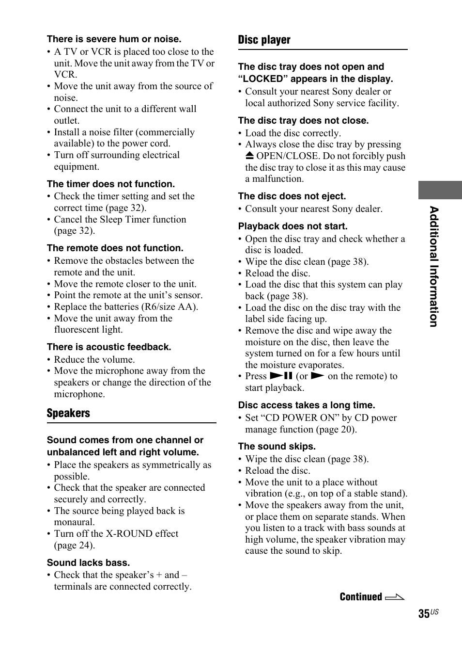 Sony LBT-ZX66i User Manual | Page 35 / 44