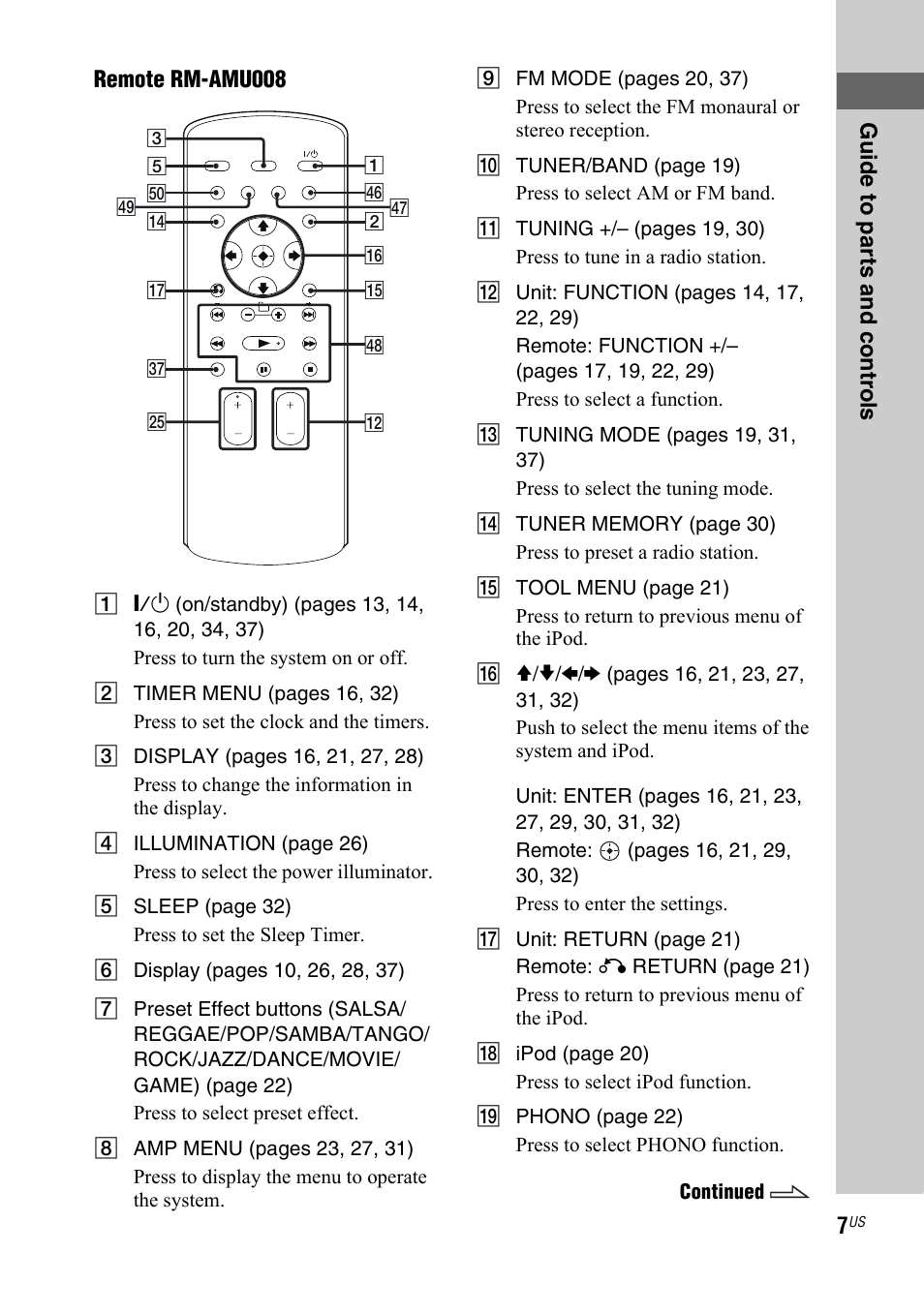 Sony LBT-ZX66i User Manual | Page 7 / 44