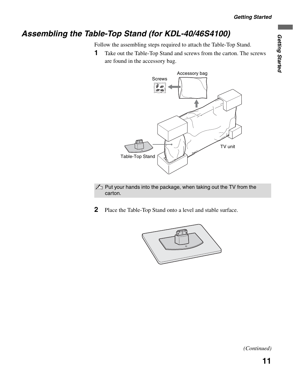 Sony KDL-40S4100 User Manual | Page 11 / 48