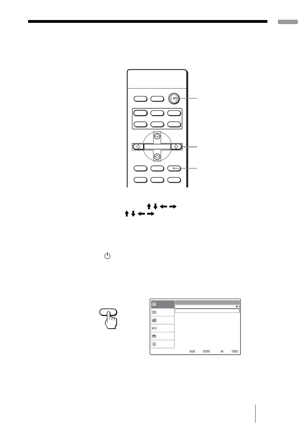 Step 4: selecting the menu language, Press menu. the menu appears | Sony VPL-HS51 User Manual | Page 21 / 68