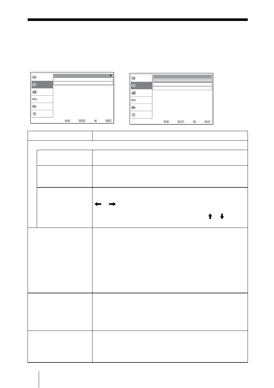 Signal menu, Adjust signal menu | Sony VPL-HS51 User Manual | Page 40 / 68