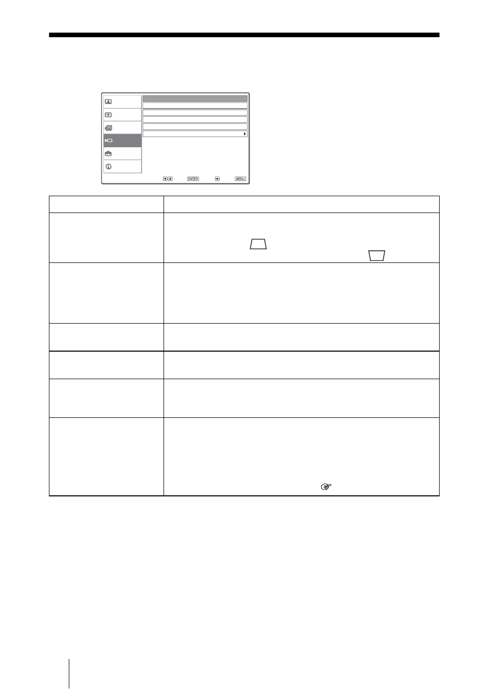 Installation menu | Sony VPL-HS51 User Manual | Page 42 / 68