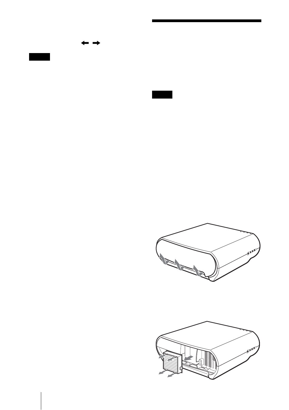 Replacing the air filter, And 50) | Sony VPL-HS51 User Manual | Page 50 / 68