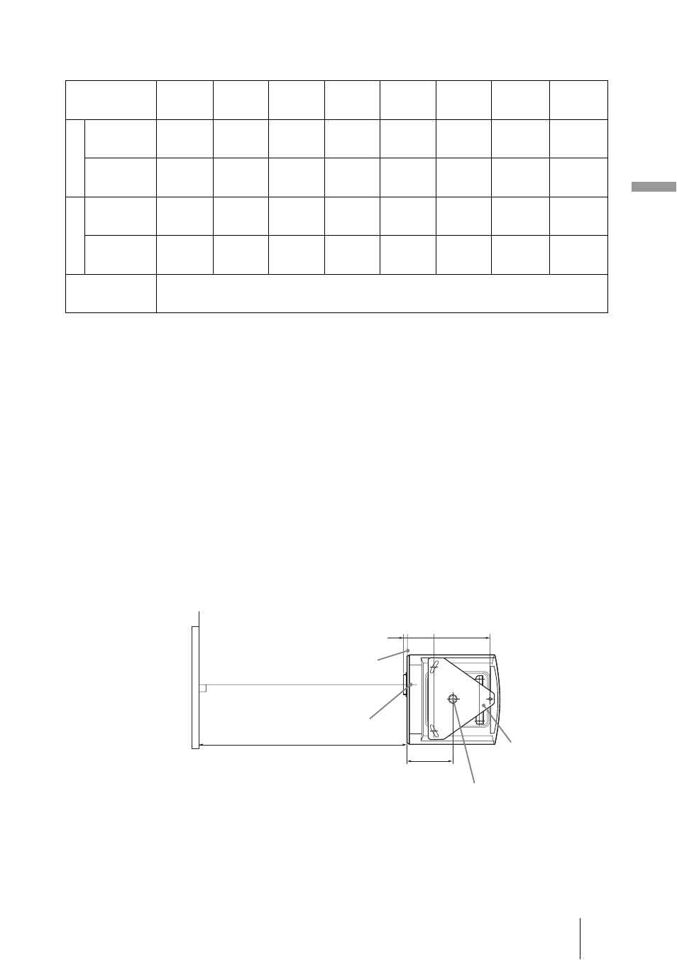 Attaching the pss-610 projector suspension support, When using the 4:3 aspect ratio screen | Sony VPL-HS51 User Manual | Page 59 / 68