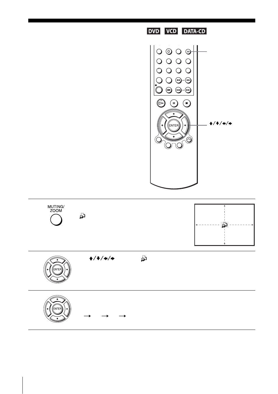 Zooming into a scene | Sony HT-V1000DP User Manual | Page 60 / 108