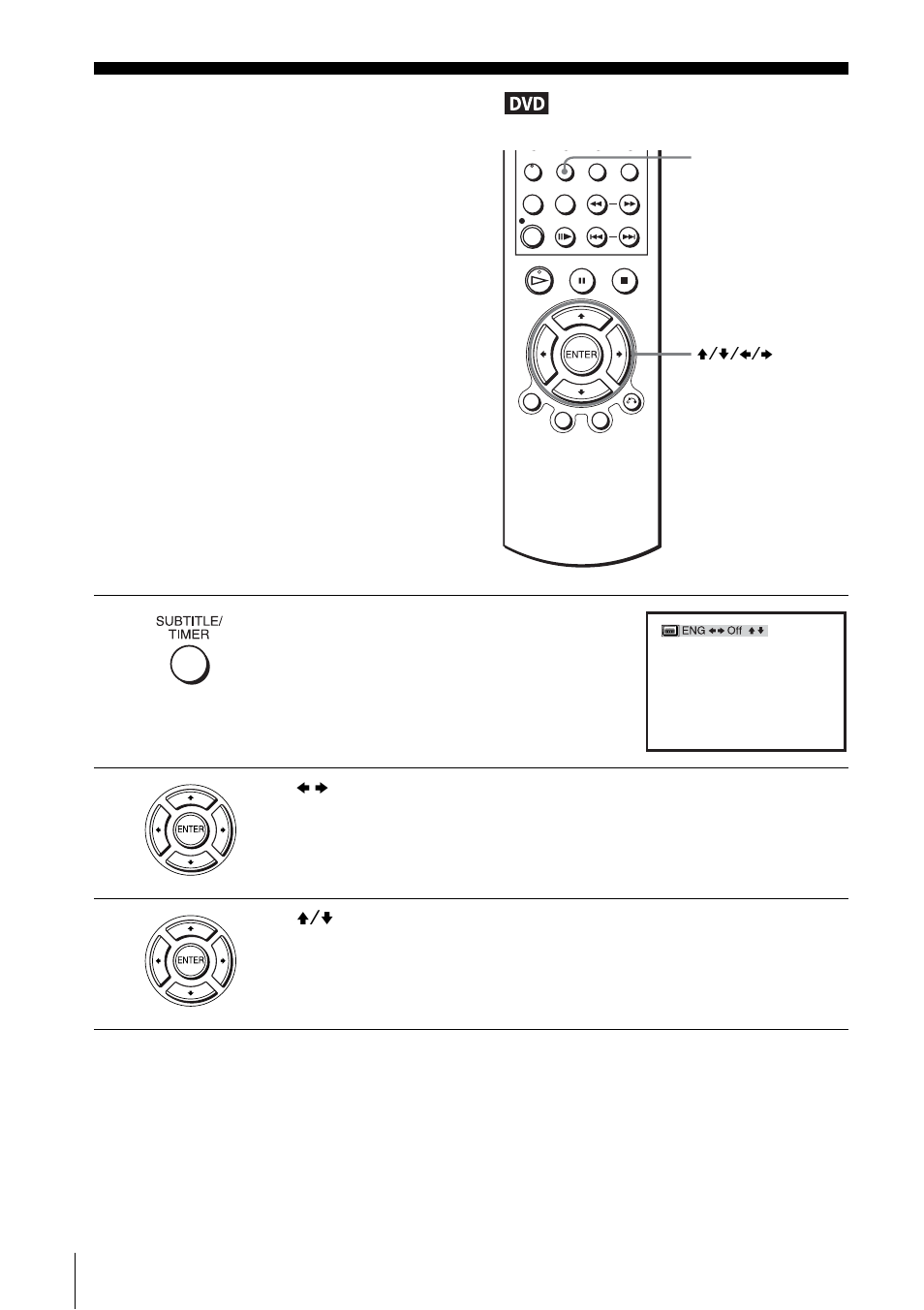 Displaying the subtitle | Sony HT-V1000DP User Manual | Page 62 / 108