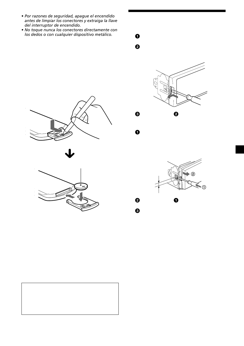 Extracción de la unidad | Sony CDX-L630X User Manual | Page 41 / 44
