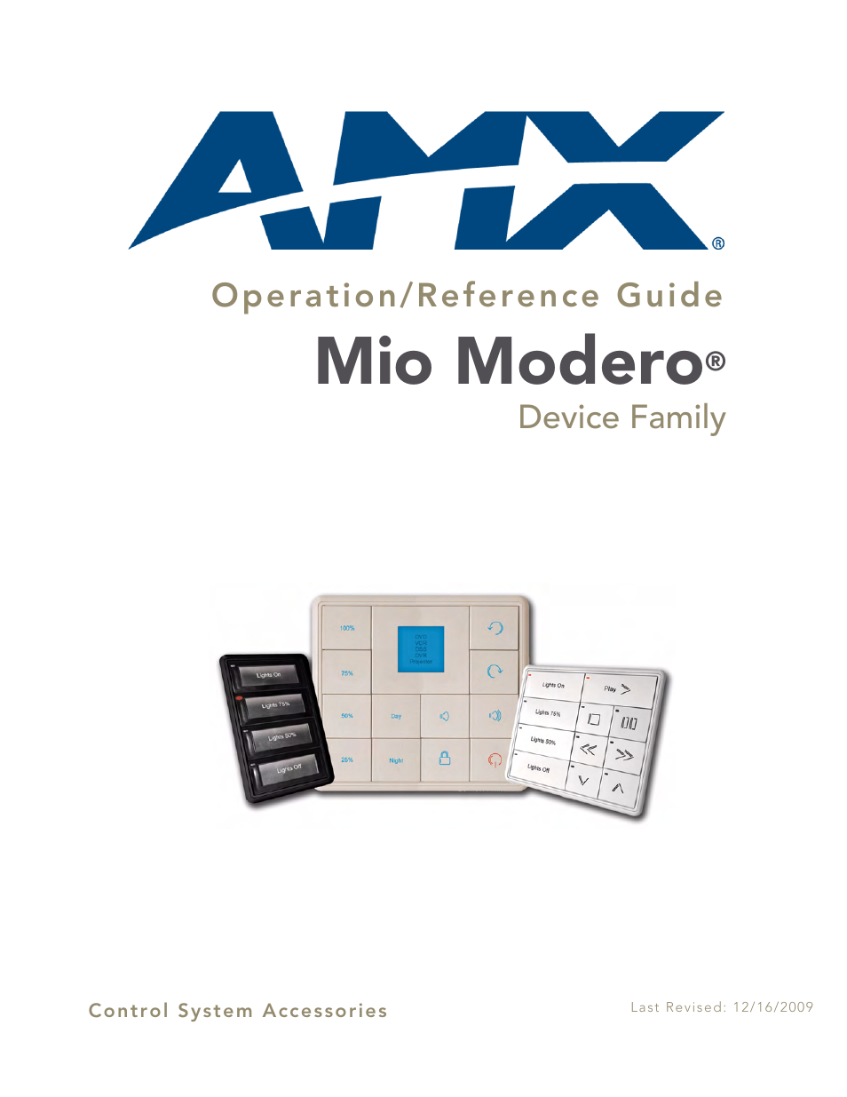 AMX Mio Modero Device Family User Manual | 28 pages