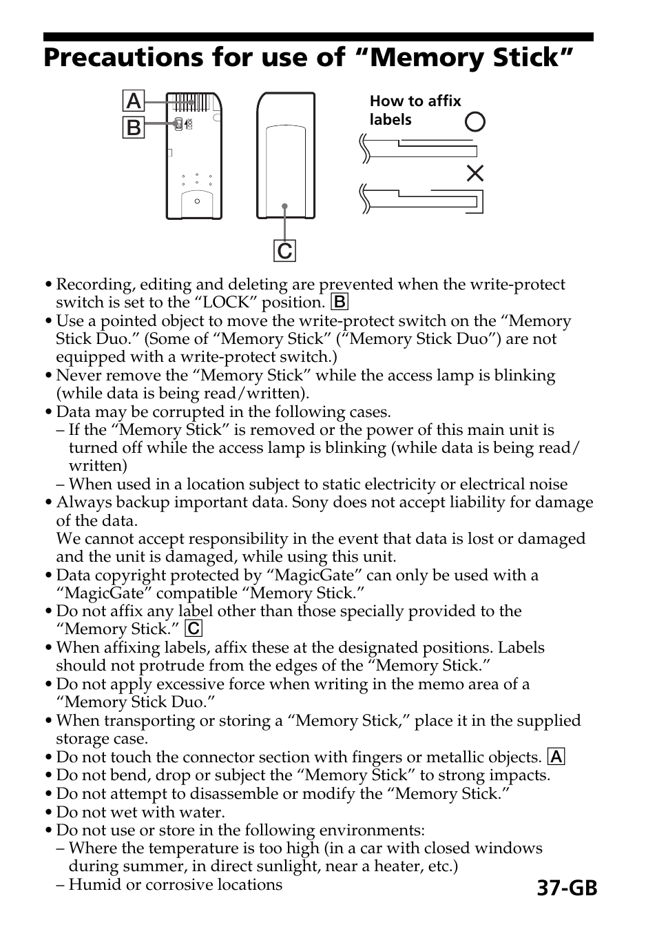 Ac b | Sony MSAC-US40 User Manual | Page 37 / 43