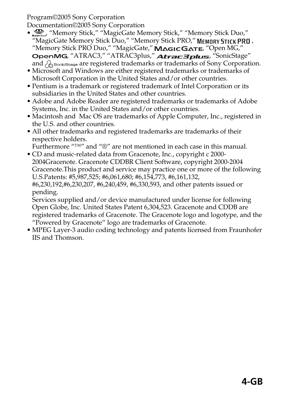 Sony MSAC-US40 User Manual | Page 4 / 43