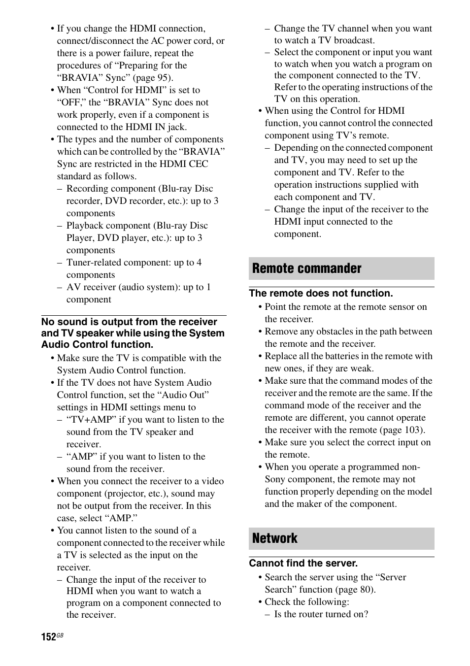 Remote commander network | Sony STR-DA3600ES User Manual | Page 152 / 162