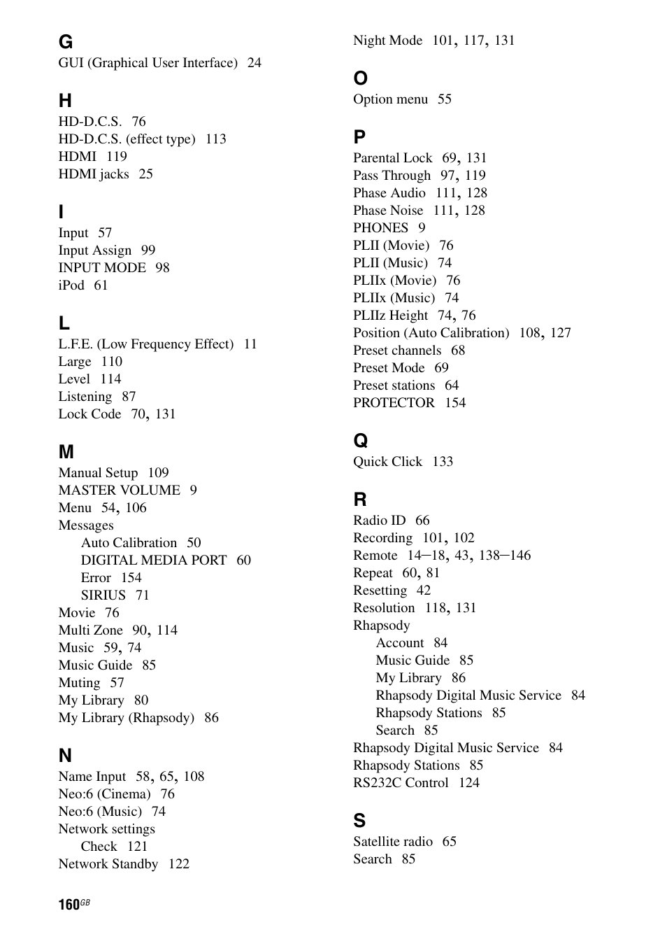 Sony STR-DA3600ES User Manual | Page 160 / 162