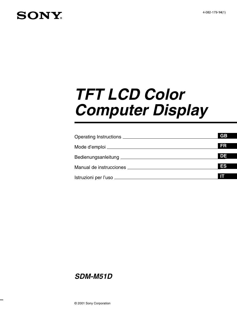 Sony SDM-M51D User Manual | 104 pages