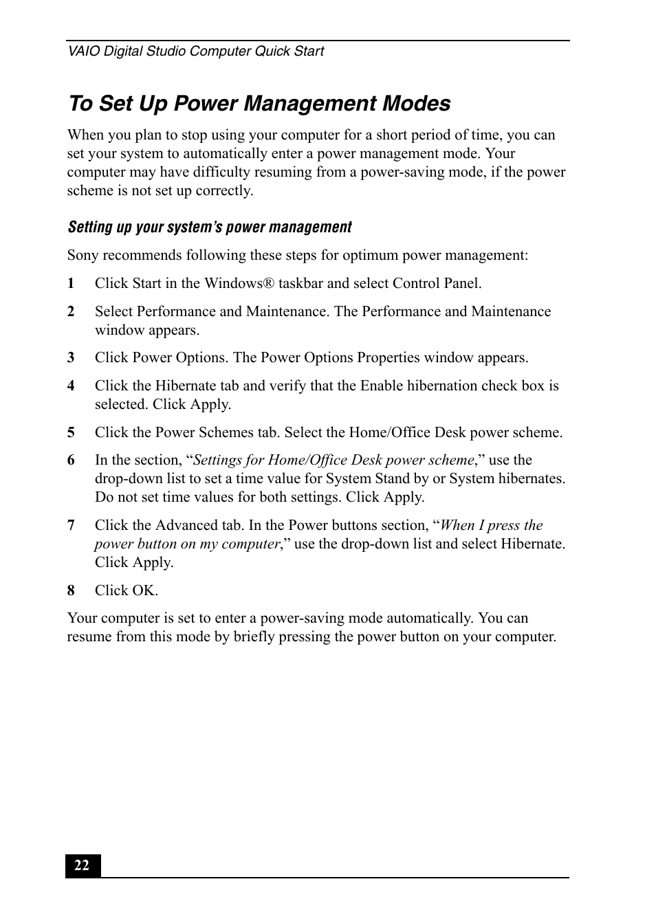 Sony PCV-RX791 User Manual | Page 22 / 36