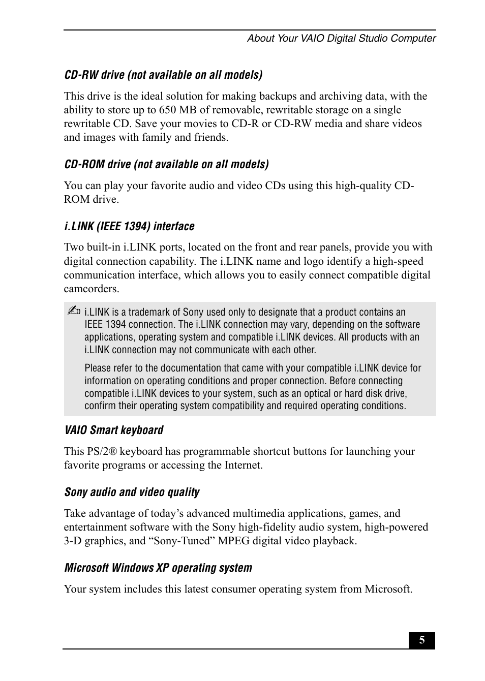 Sony PCV-RX791 User Manual | Page 5 / 36