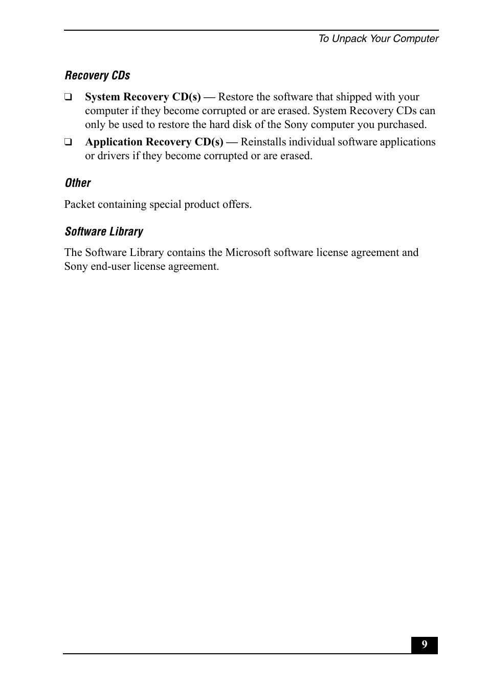 Sony PCV-RX791 User Manual | Page 9 / 36