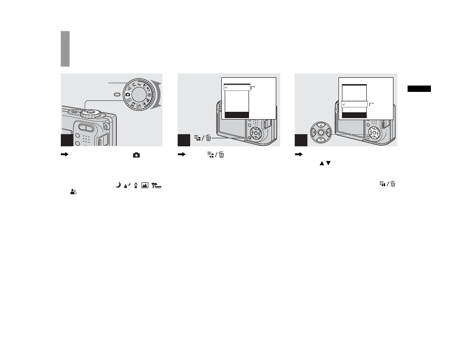 Setting the still image size | Sony DSC-W1 User Manual | Page 21 / 128