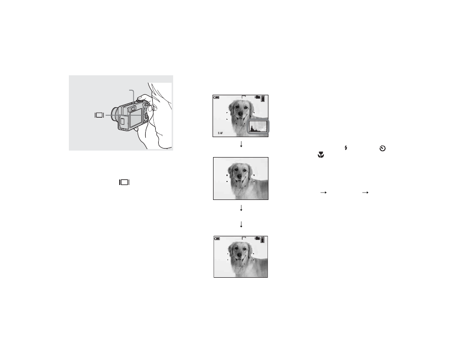 Shooting images with the finder | Sony DSC-W1 User Manual | Page 32 / 128