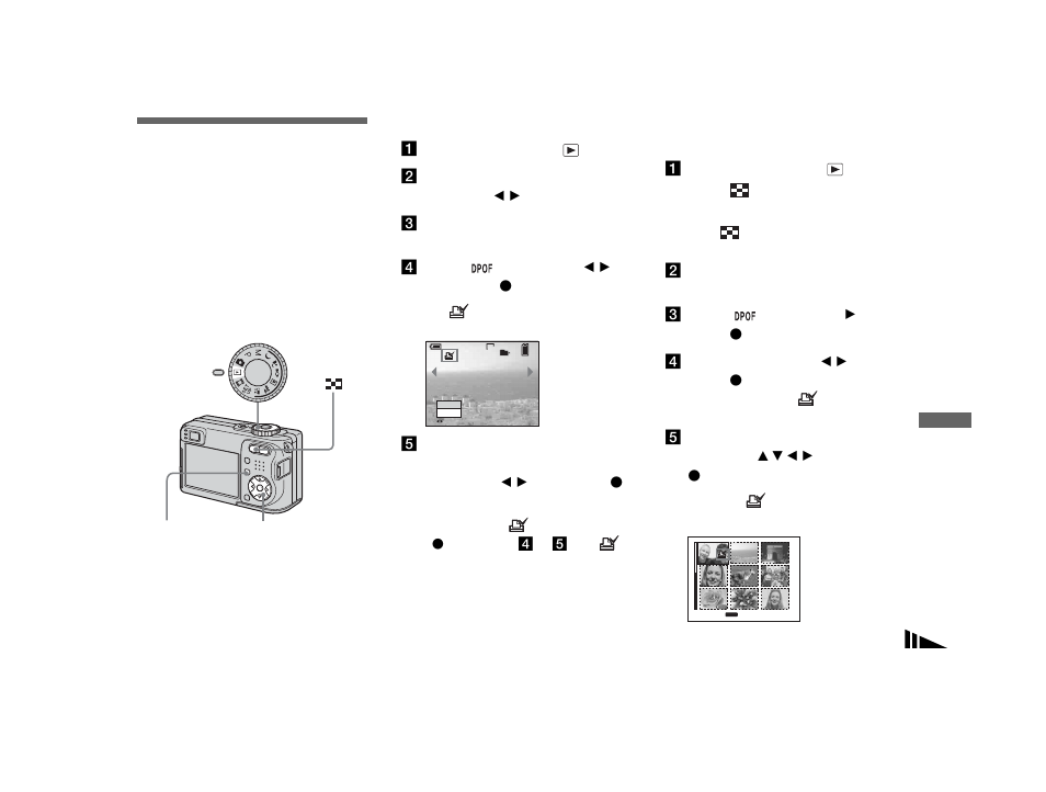 Choosing images to print, Print (dpof) mark | Sony DSC-W1 User Manual | Page 69 / 128