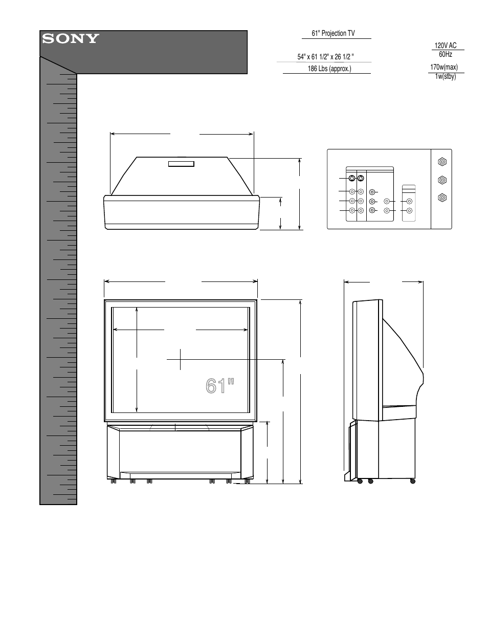 Sony KP-61V90 User Manual | 1 page