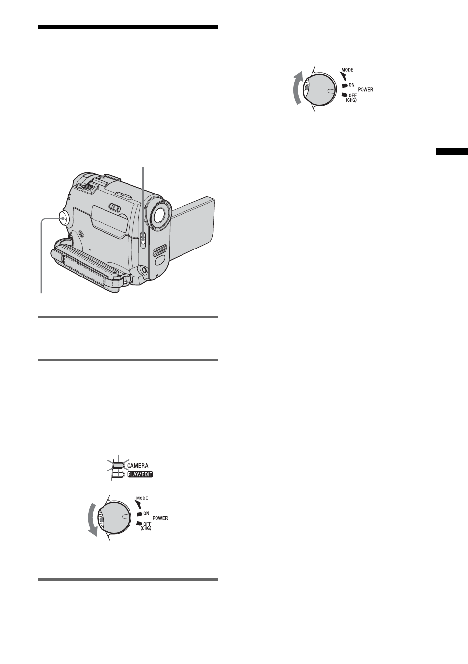 Step 3: turning the power on | Sony DCR-HC20 User Manual | Page 15 / 100