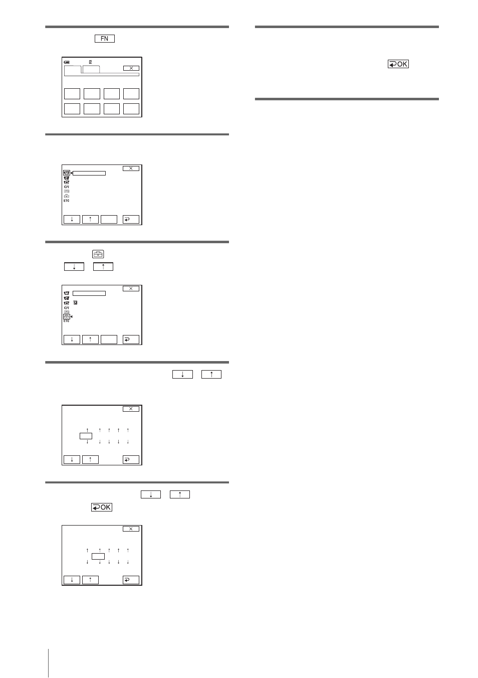 Touch to display page1, Touch menu, Select (setup menu) with / , then touch exec | Select clock set with / , then touch exec, Set y (year) with / , then touch, You can set any year up to the year 2079, Getting started | Sony DCR-HC20 User Manual | Page 18 / 100