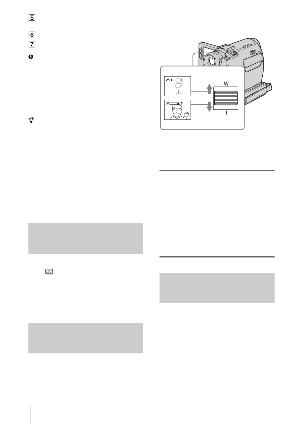 Recording for a longer time, Using zoom, Recording in mirror mode | Sony DCR-HC20 User Manual | Page 22 / 100