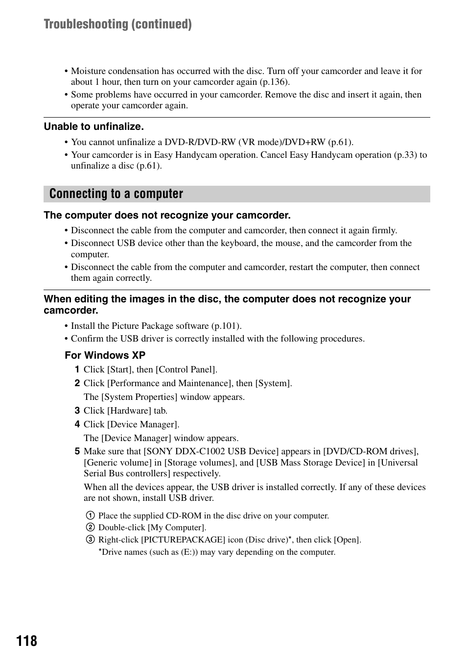 Sony DCR-DVD505 User Manual | Page 118 / 152