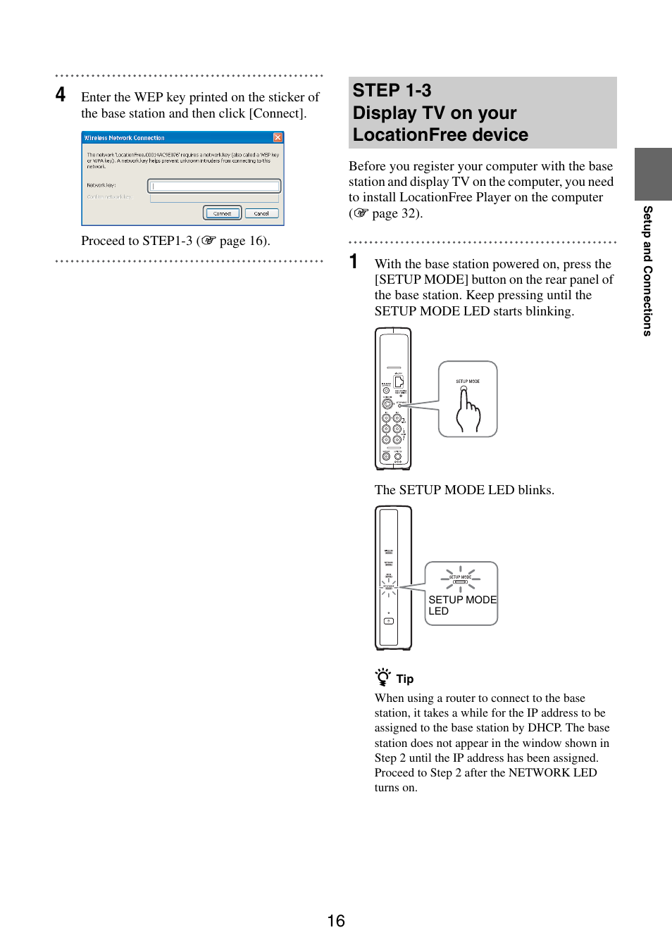 Vice, Step 1-3 display tv on your locationfree device | Sony LF-PK1 User Manual | Page 16 / 59