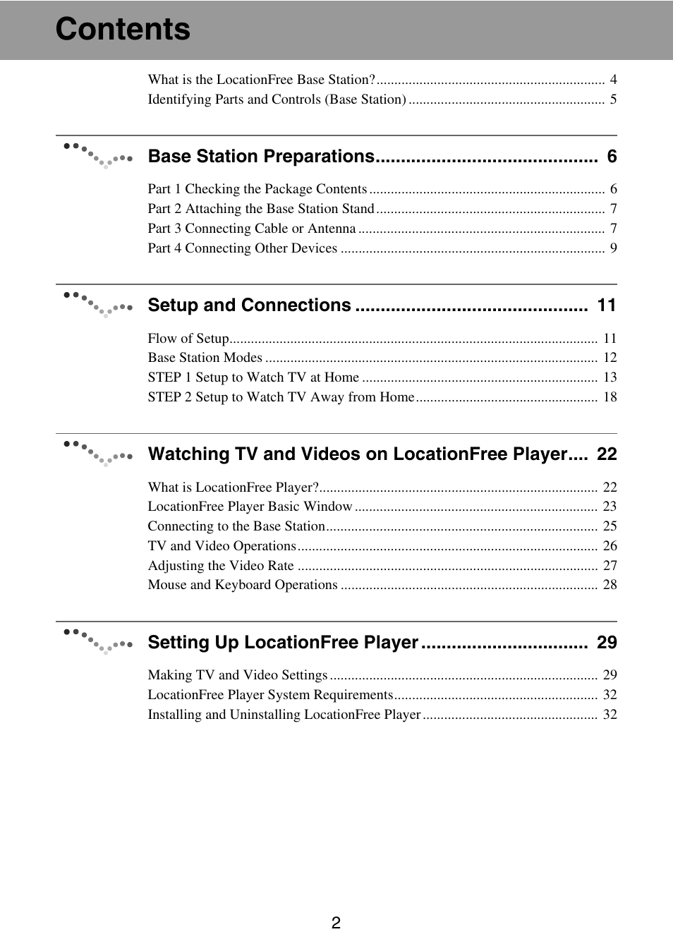 Sony LF-PK1 User Manual | Page 2 / 59