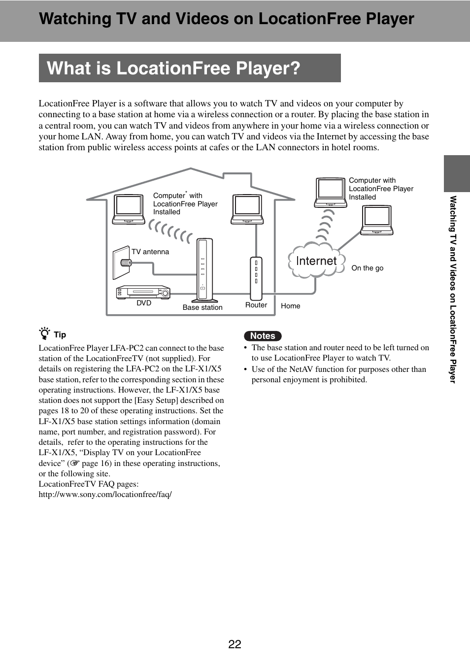 Watching tv and videos on locationfree player, What is locationfree player | Sony LF-PK1 User Manual | Page 22 / 59