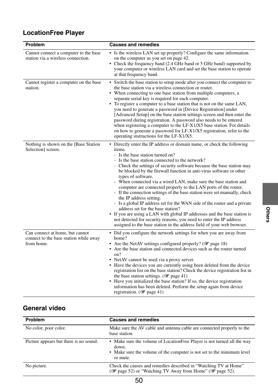 Locationfree player general video | Sony LF-PK1 User Manual | Page 50 / 59