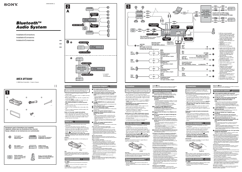 Sony MEX-BT5000 User Manual | 2 pages