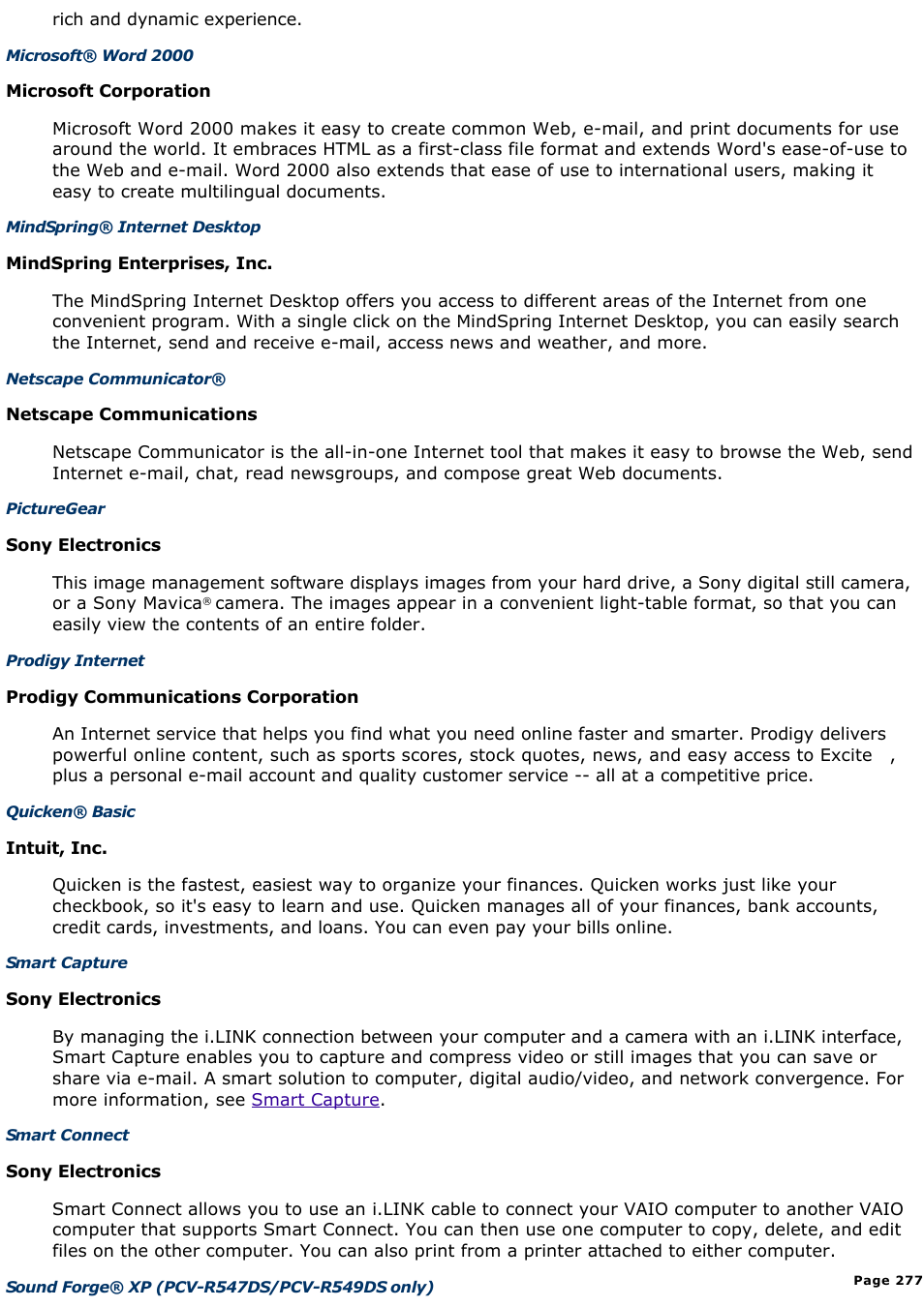 Sony PCV-R545DS User Manual | Page 277 / 439