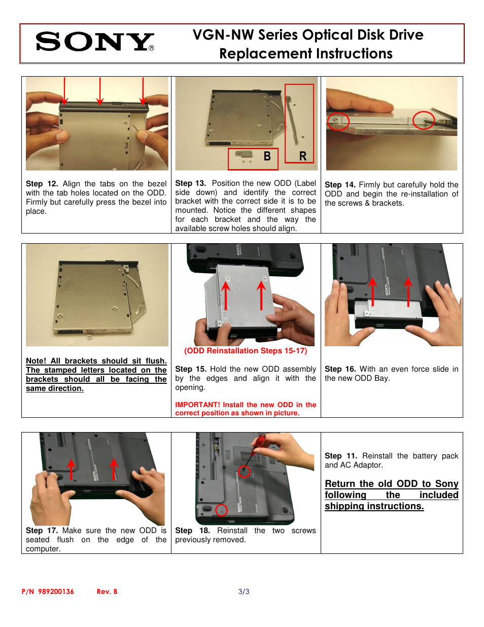 Sony VGN-NW180J User Manual | Page 3 / 3