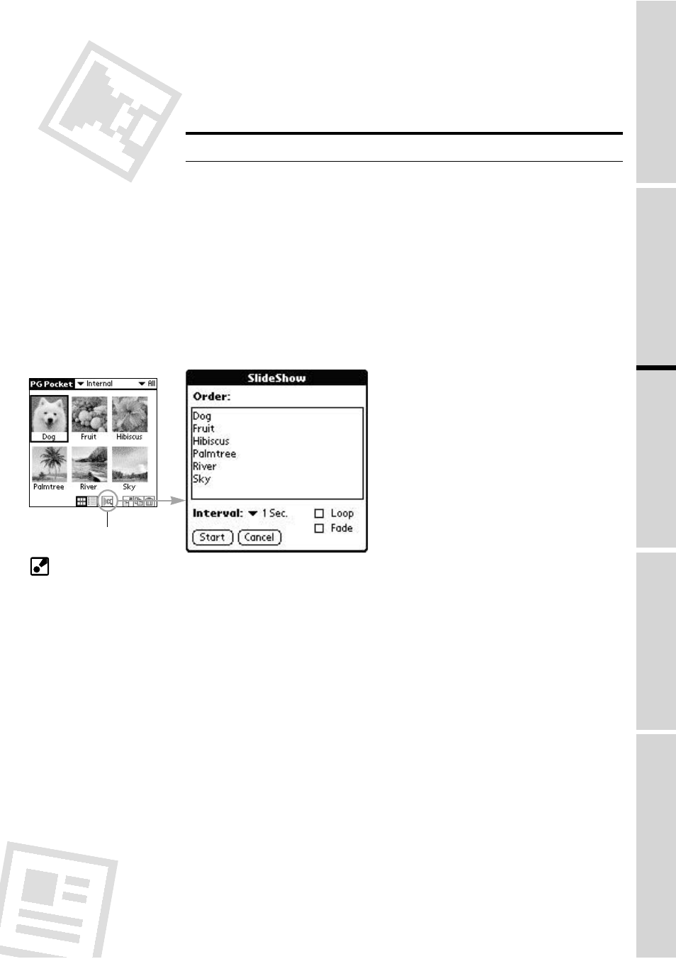 Slide show, What is slide show | Sony PEG-S360 User Manual | Page 15 / 31