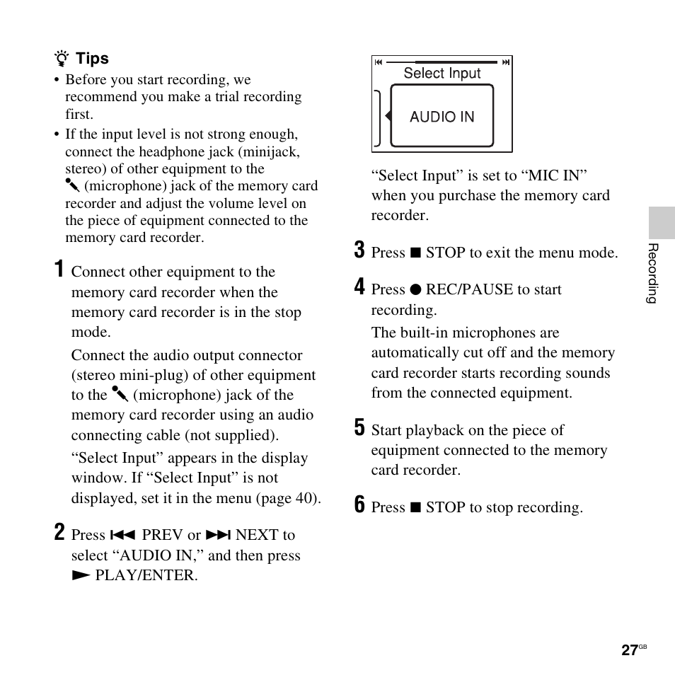 Sony ICD-LX30 User Manual | Page 27 / 59