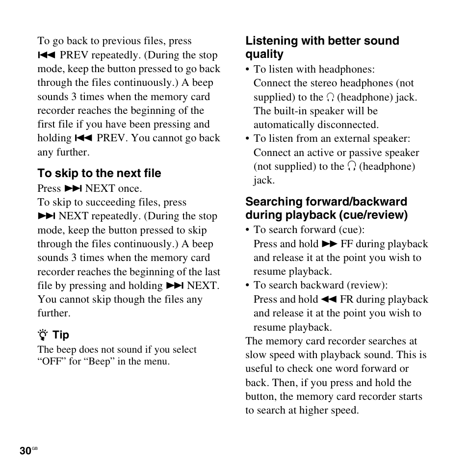 Sony ICD-LX30 User Manual | Page 30 / 59