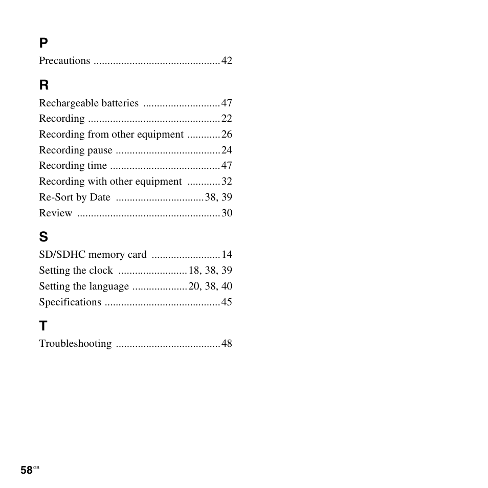 Sony ICD-LX30 User Manual | Page 58 / 59