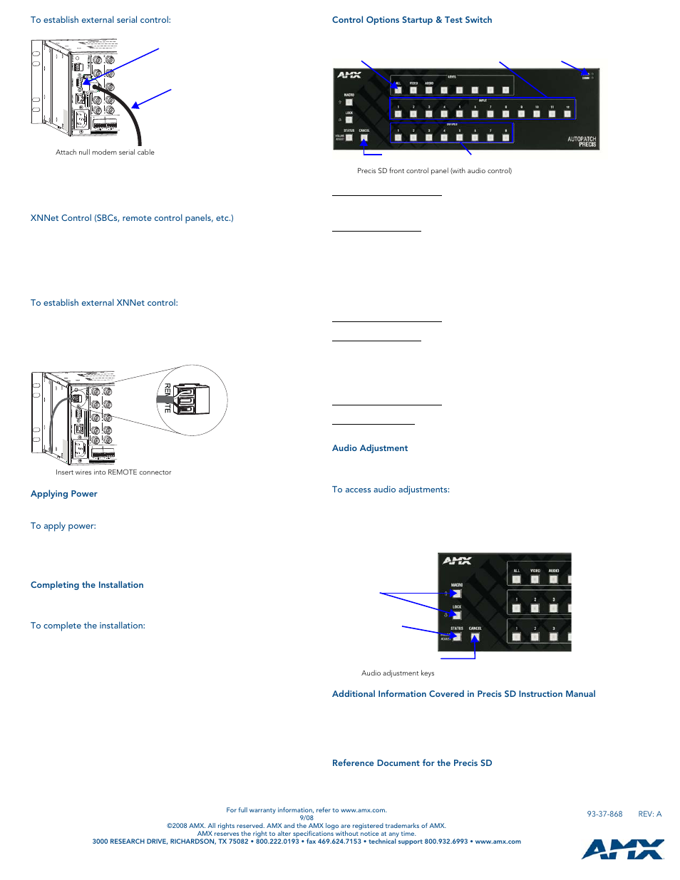 AMX Octaire Distribution Matrix AutoPatch User Manual | Page 2 / 2