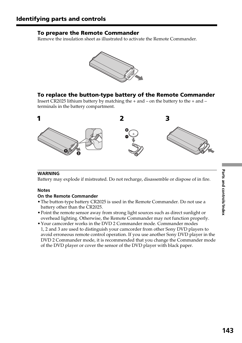 Sony DCR-DVD301 User Manual | Page 143 / 148