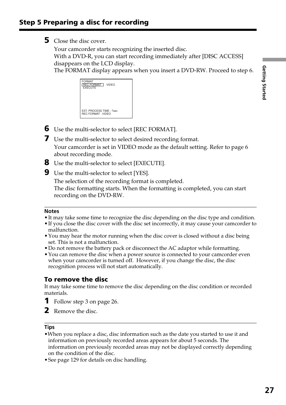 Sony DCR-DVD301 User Manual | Page 27 / 148