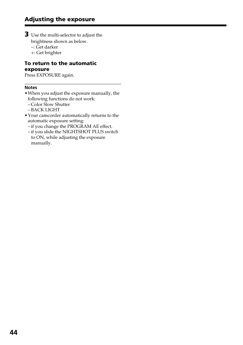 Sony DCR-DVD301 User Manual | Page 44 / 148