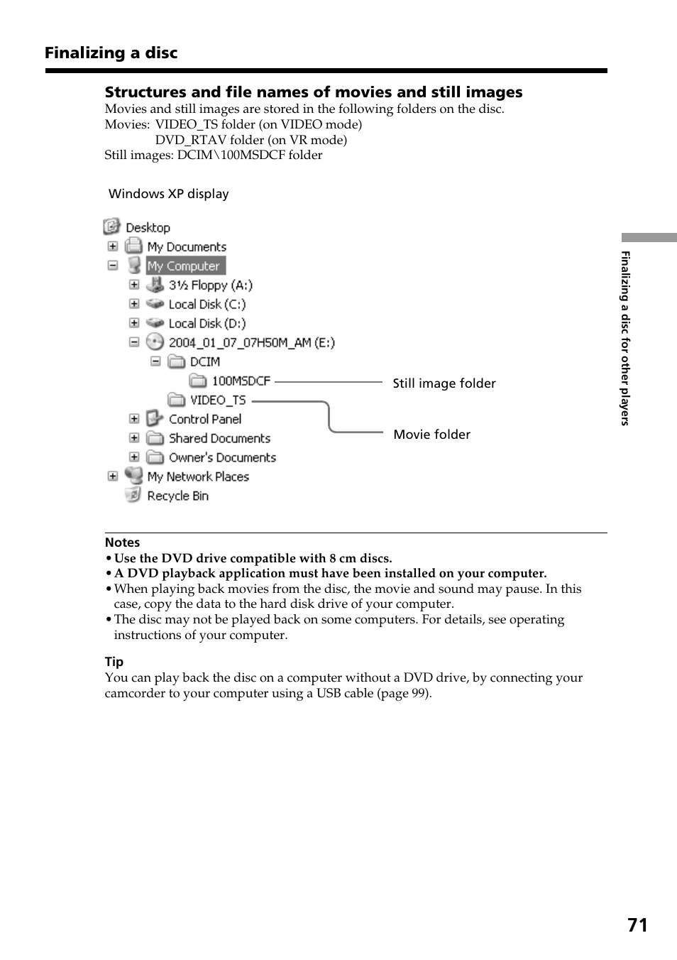 Sony DCR-DVD301 User Manual | Page 71 / 148