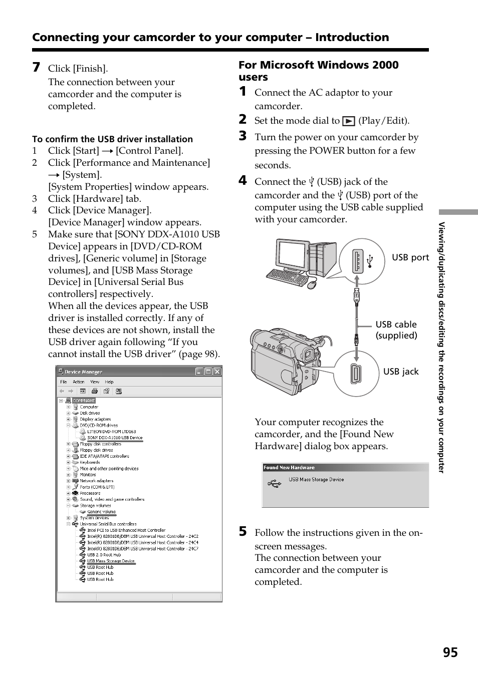 Sony DCR-DVD301 User Manual | Page 95 / 148