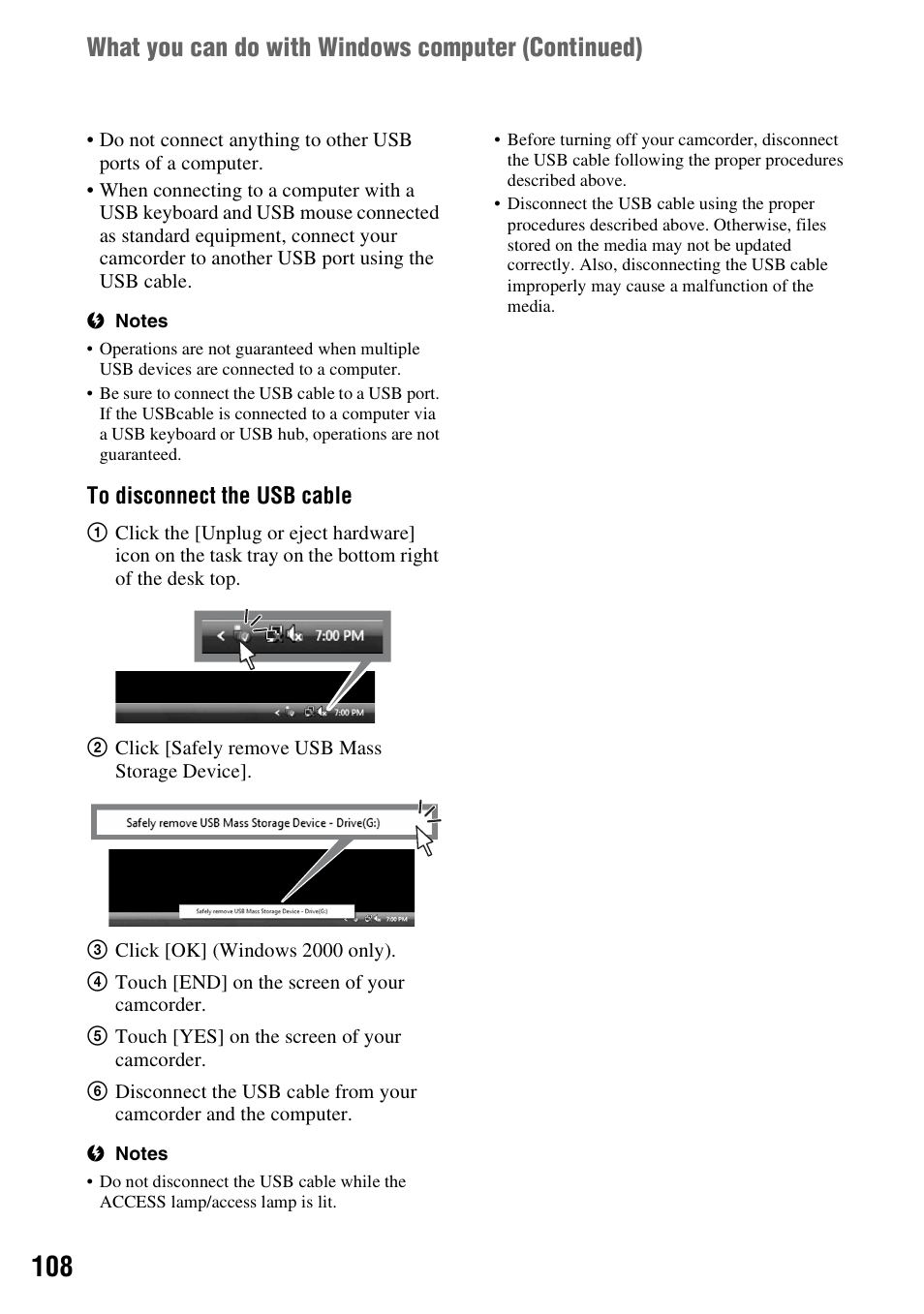What you can do with windows computer (continued) | Sony HDR-UX10 User Manual | Page 108 / 172