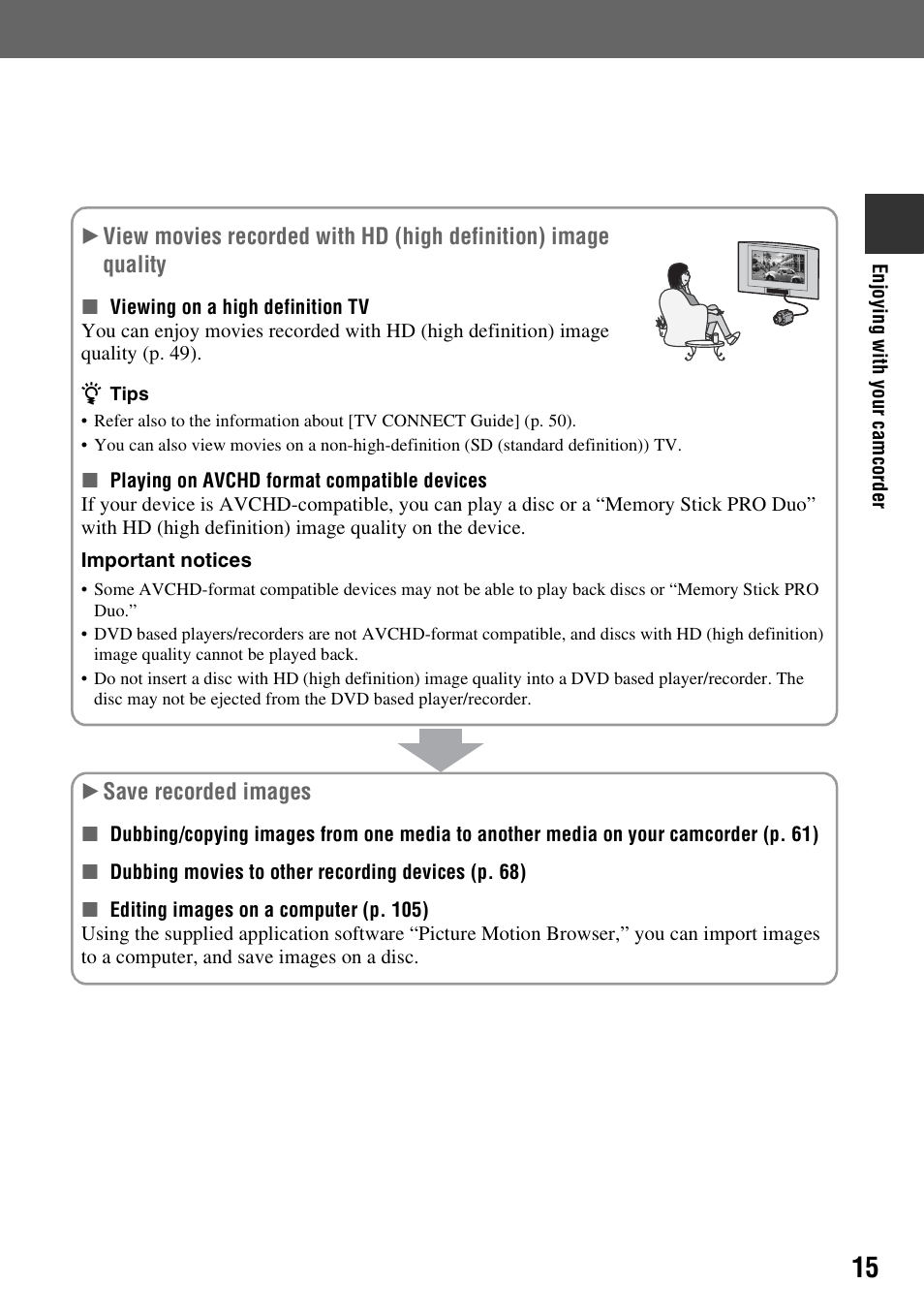 Sony HDR-UX10 User Manual | Page 15 / 172