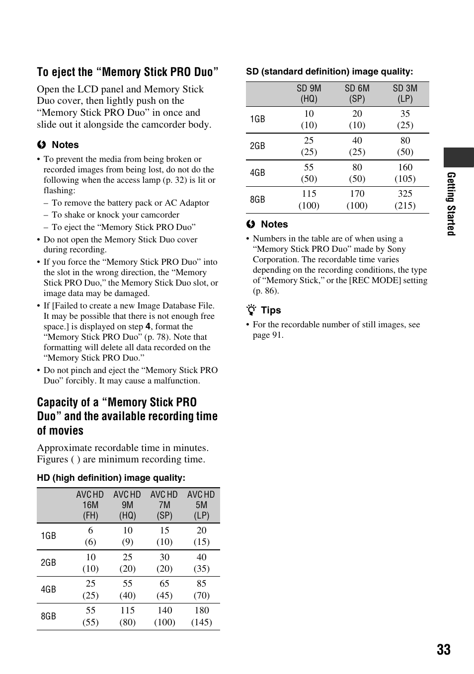 Sony HDR-UX10 User Manual | Page 33 / 172