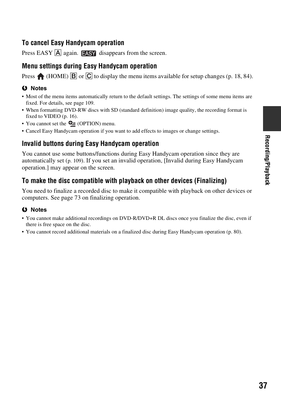 Sony HDR-UX10 User Manual | Page 37 / 172